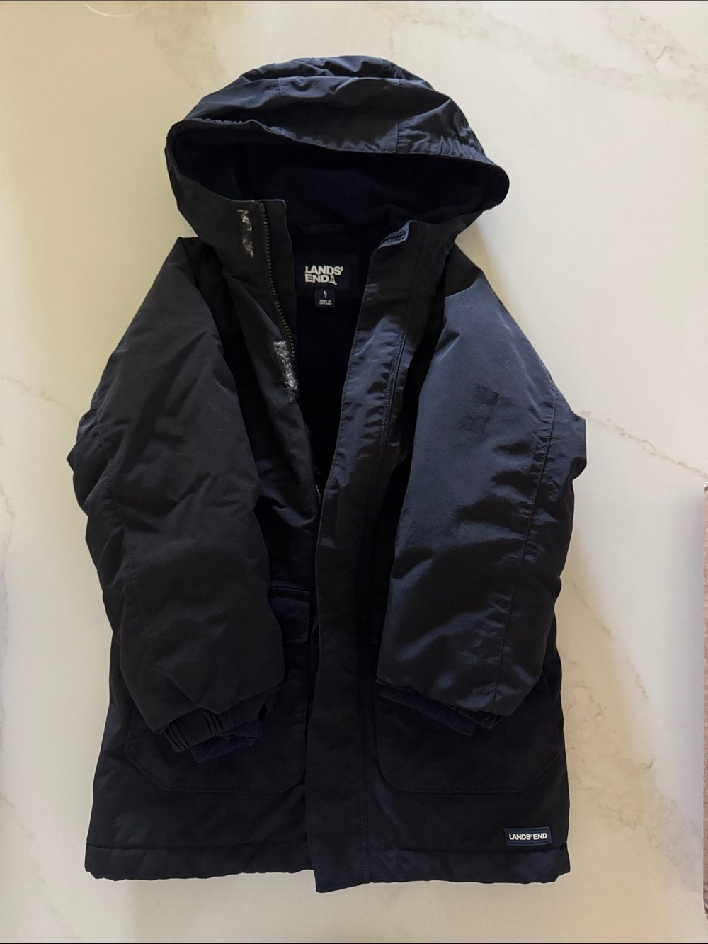 Lands' End Kids Hooded Jacket in Black